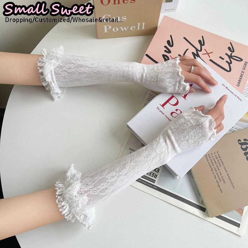 Fingerless Glove Knit - Manicotti Bianchi Estivi da Donna Stile
