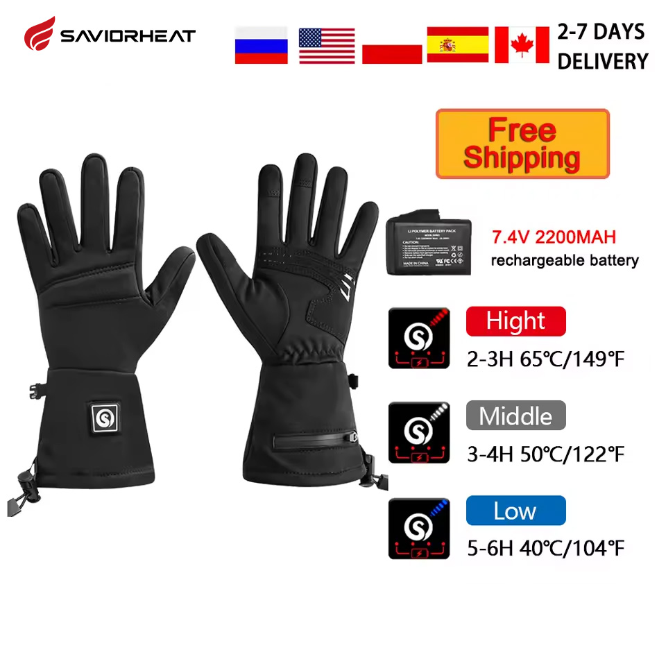 Motorcycle Glove Knuckle - Snow Deer S18 Guanti riscaldati invernali